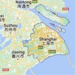 Waar op de kaart ligt Shanghai china