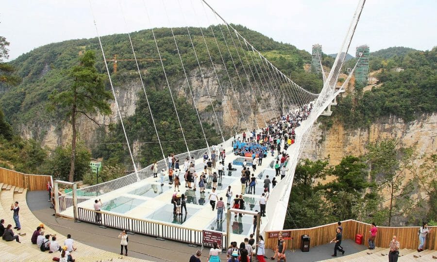 zhangjiajie glazen brug in china